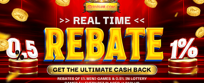 Weekly VIP Cashback Rebate promotion banner
